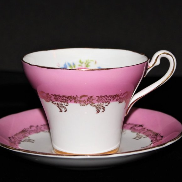 Royal Stafford Passionate Pink Teacup Set | Scalloped Fine Bone China Teacup Set - Picture 2 of 15